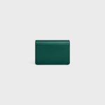 CARD HOLDER WITH FLAP TRIOMPHE IN SHINY CALFSKIN RACING GREEN - Image 3